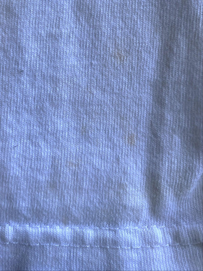 QUIKSILVER Speed Strip Blue Logo Boardriding Company White Tee (L)