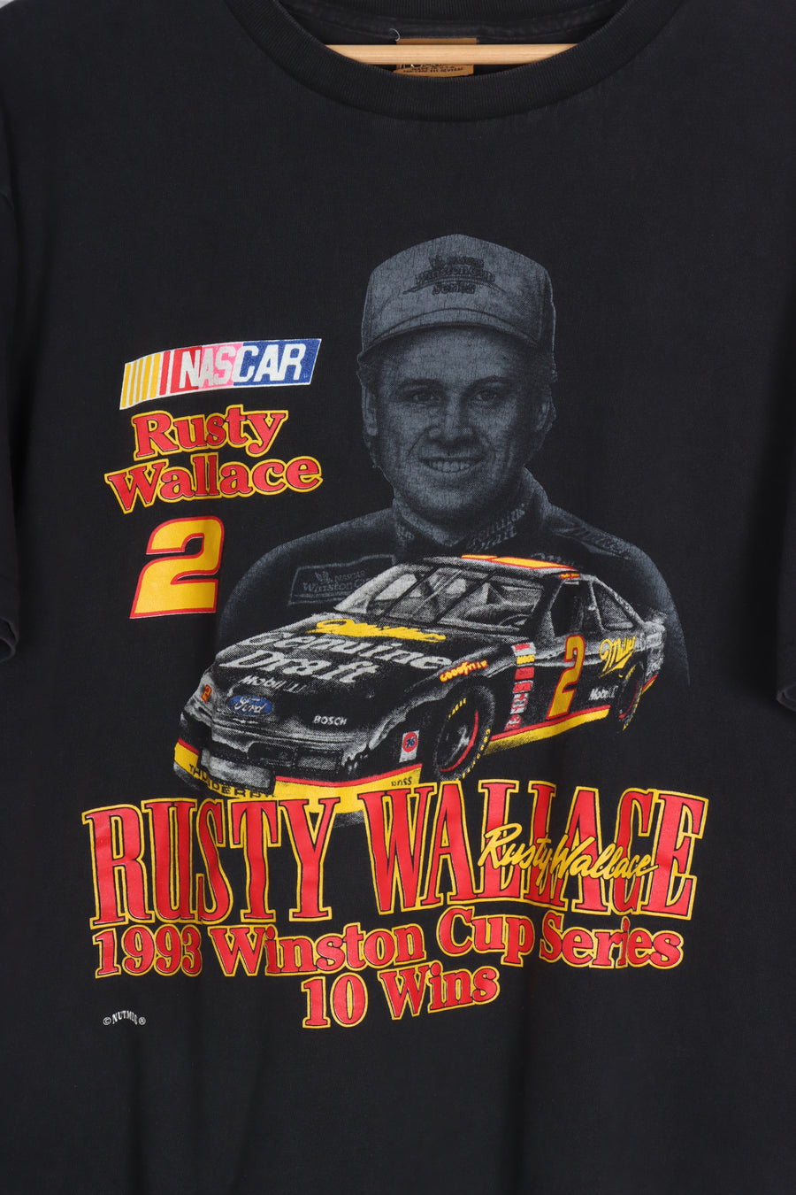 Vintage 1993 NUTMEG NASCAR Rusty Wallace Racing Tee USA Made (L-XL)