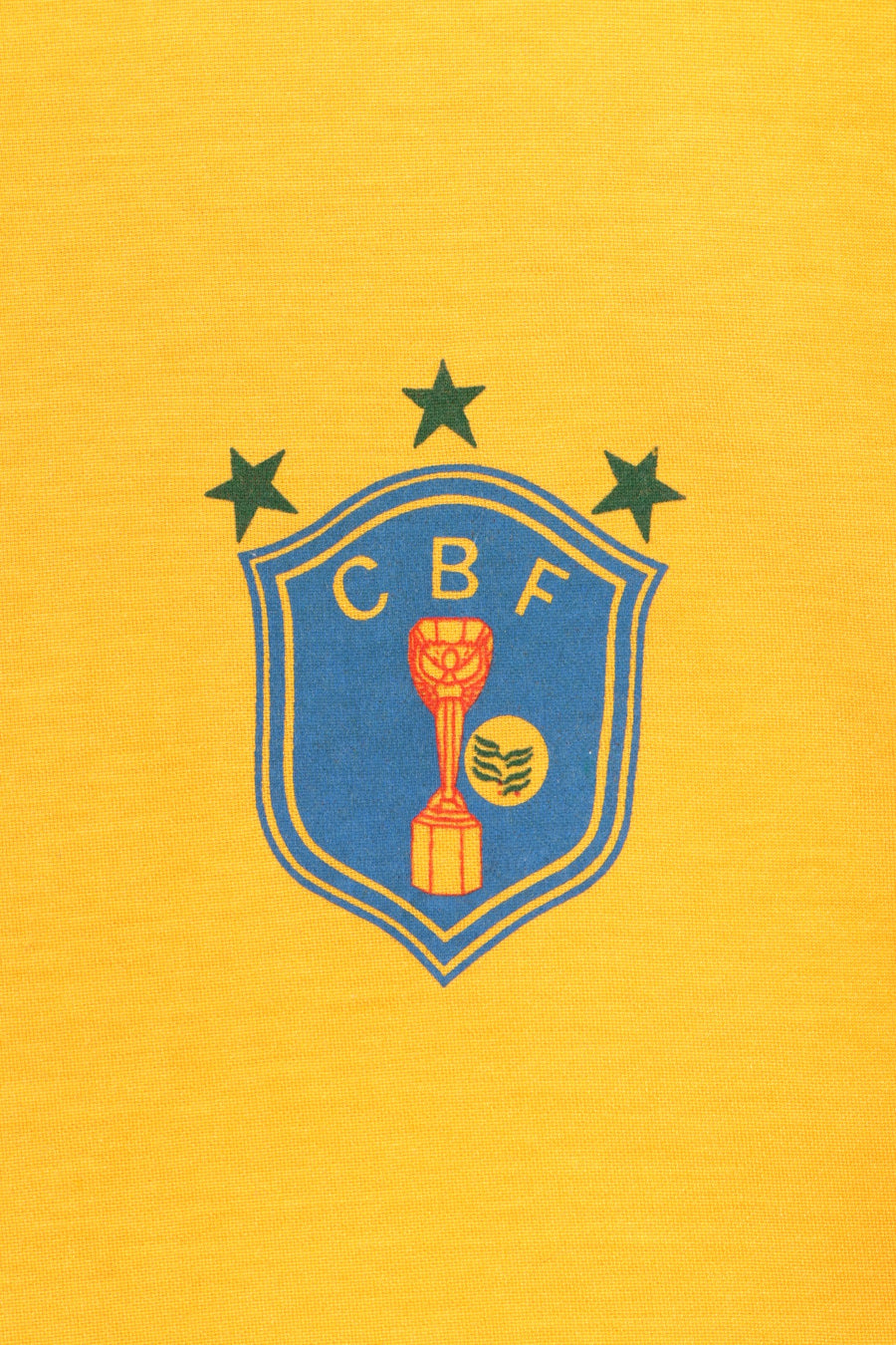 Brazil CBF Soccer Football Ringer T-Shirt (M)