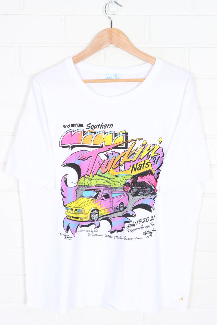 Mini Truckin' Nationals 1991 Single Stitch T-Shirt USA Made (XL)