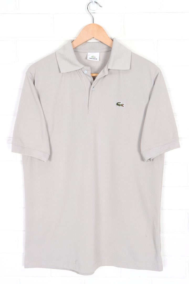 LACOSTE Ecru Grey Classic Polo Shirt (L)