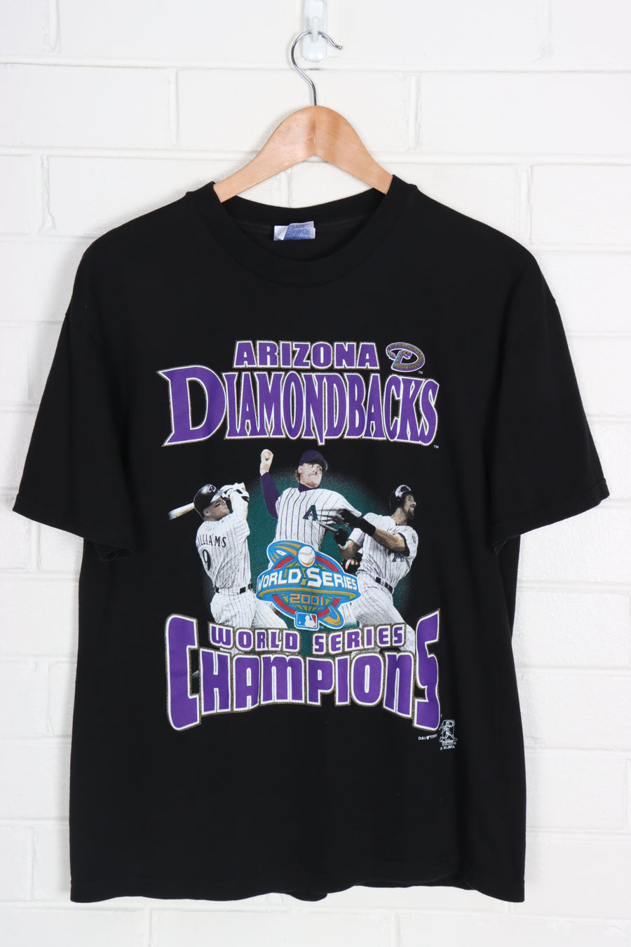 MLB Arizona Diamondbacks Baseball Glitter Detail T-Shirt (M-L)