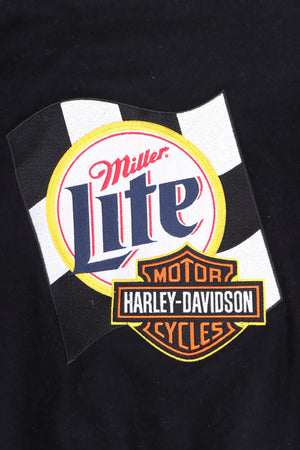 HARLEY DAVIDSON x Miller Lite Leather Bomber Jacket (XXL)