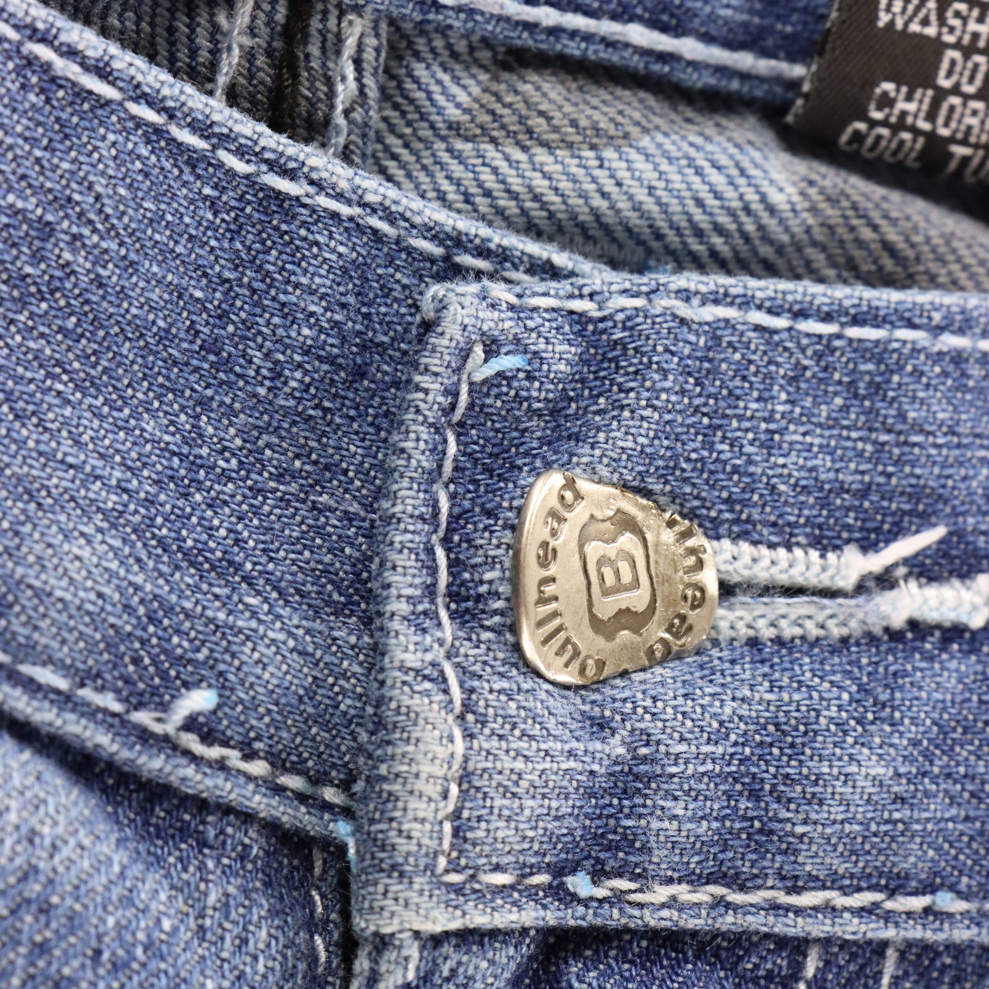AFFLICTION 'Denim Killers' Vintage Y2K Japanese Dragon USA Made Distressed Blue Jeans (34x34) ***COCO Vintage Sole Melbourne