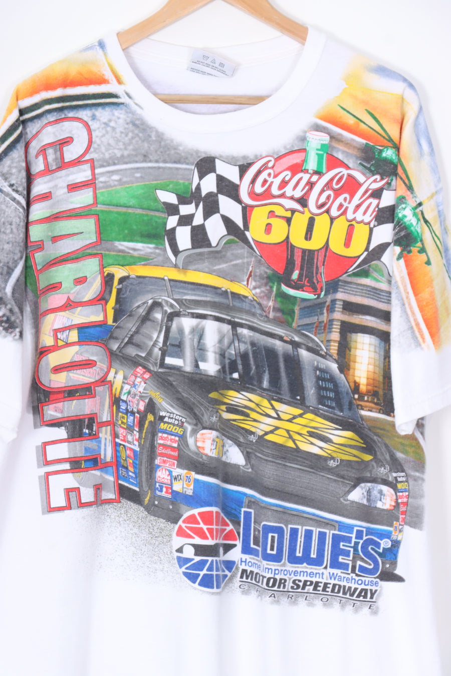 NASCAR Winston Cup 600 Charlotte All Over Car Racing Graphic Tee (XXL)