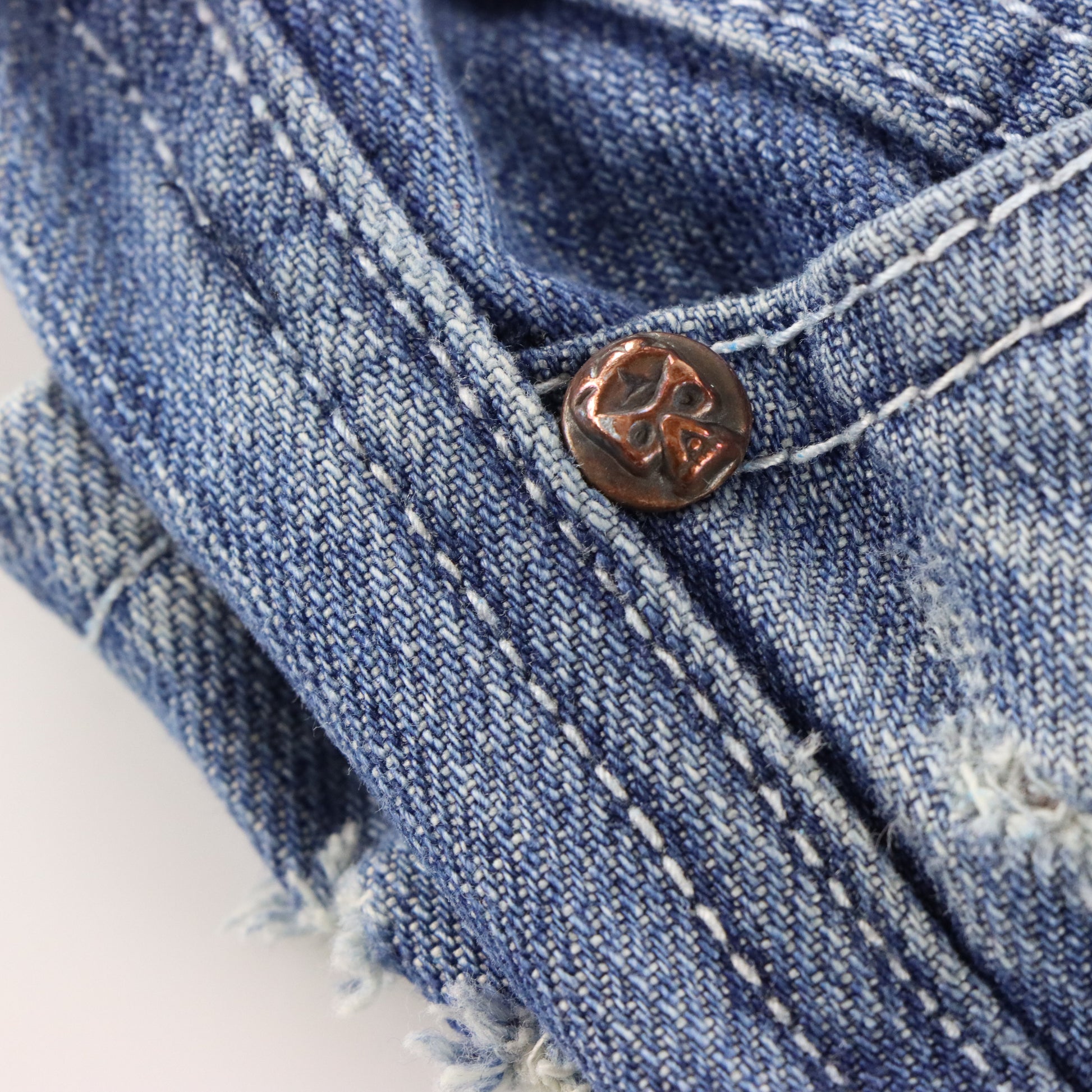 AFFLICTION 'Denim Killers' Vintage Y2K Japanese Dragon USA Made Distressed Blue Jeans (34x34) ***COCO Vintage Sole Melbourne