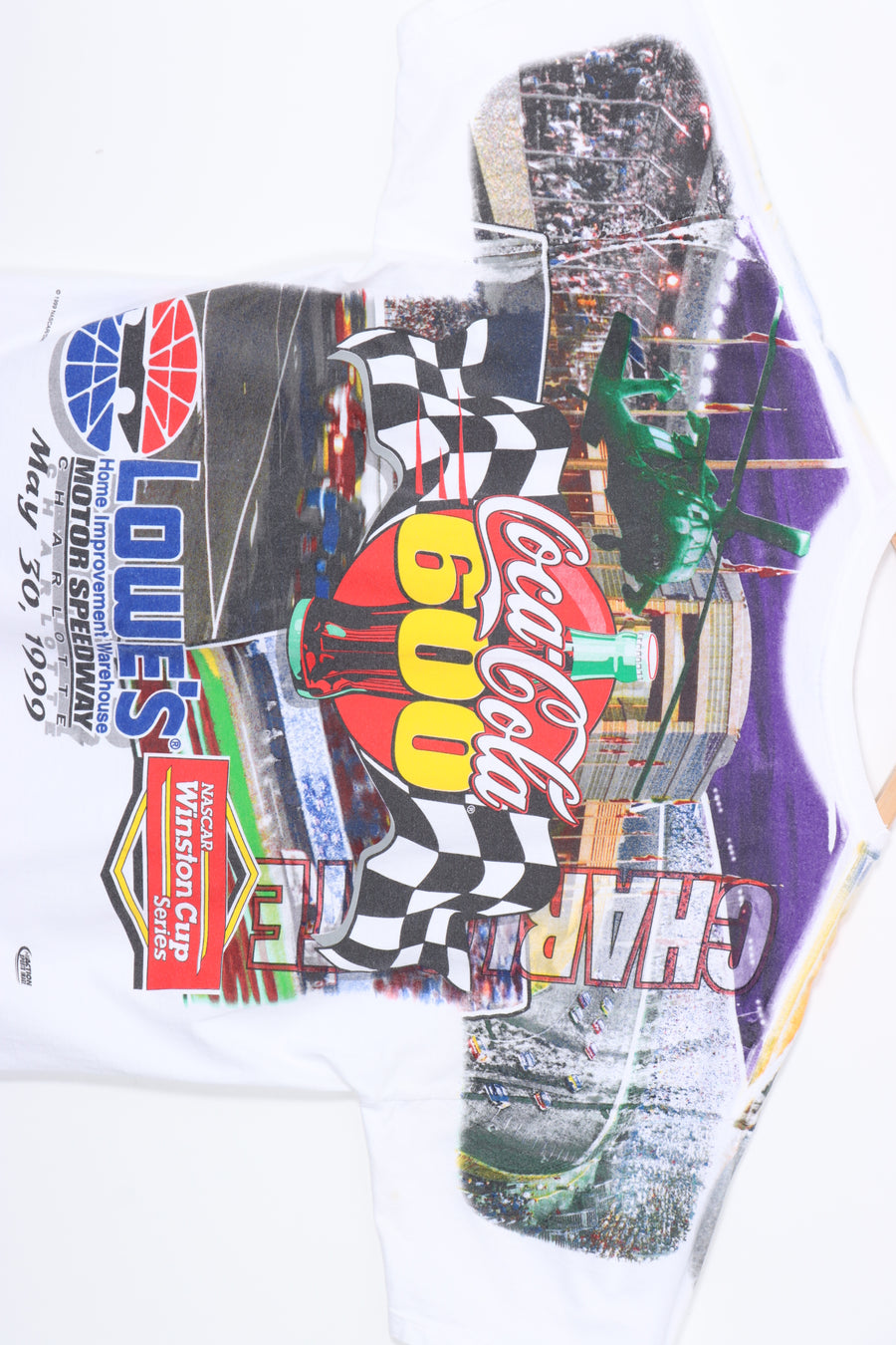 NASCAR Winston Cup 600 Charlotte All Over Car Racing Graphic Tee (XXL)