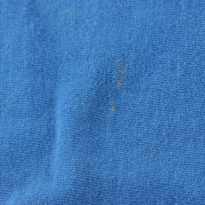 Y2K 'Chillin' Polar Bear Glitter Print USA Made Blue Tee (XXL)