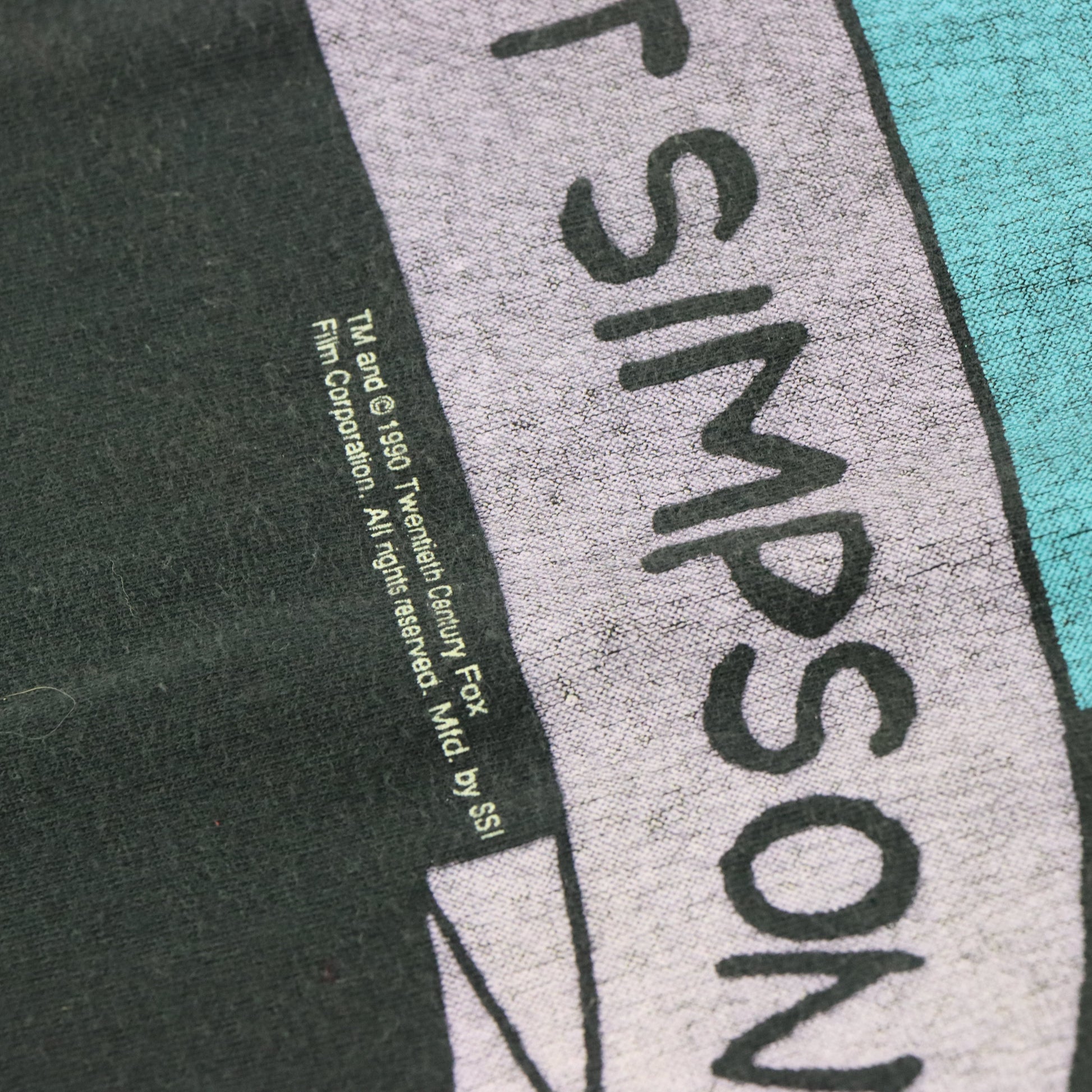 Vintage 1990 BART SIMPSON 'Don't Have A Cow, Man' Single Stitch Navy T-Shirt *Aubs Vintage Sole Melbourne