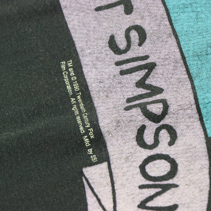 Vintage 1990 BART SIMPSON 'Don't Have A Cow, Man' Single Stitch Navy T-Shirt *Aubs Vintage Sole Melbourne