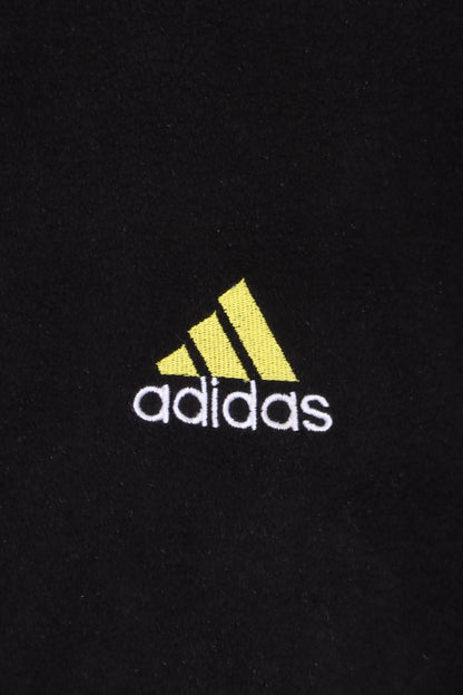 ADIDAS Three Stripe Logo Logo Black Fleece Hoodie (XXL)