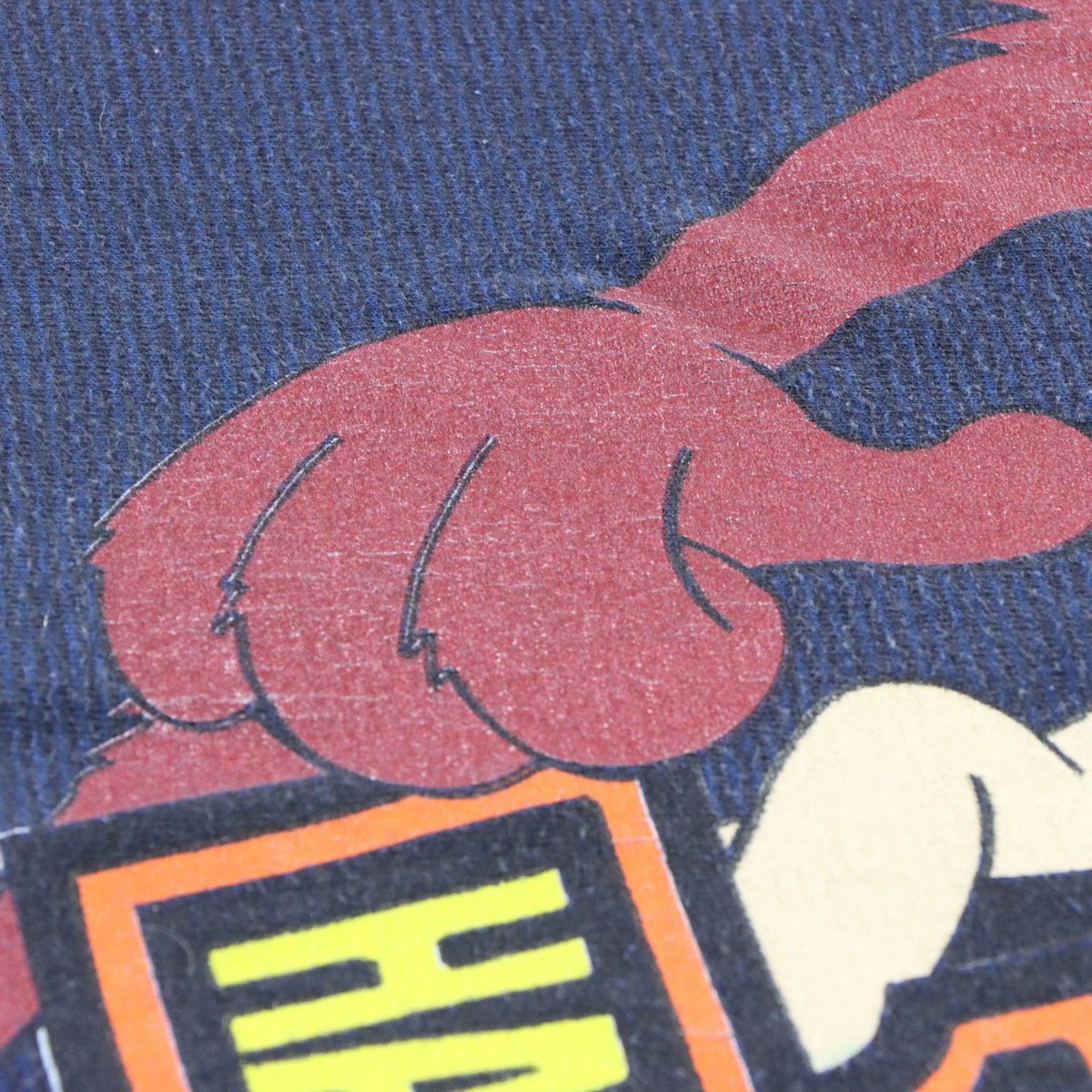 Vintage 1992 HARLEY DAVIDSON X TAZ 'Me Like Harley' Cartoon Navy Stripe USA Made T-Shirt (L-XL) *Aubs Vintage Sole Melbourne