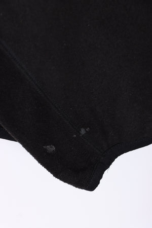 ADIDAS Three Stripe Logo Logo Black Fleece Hoodie (XXL)