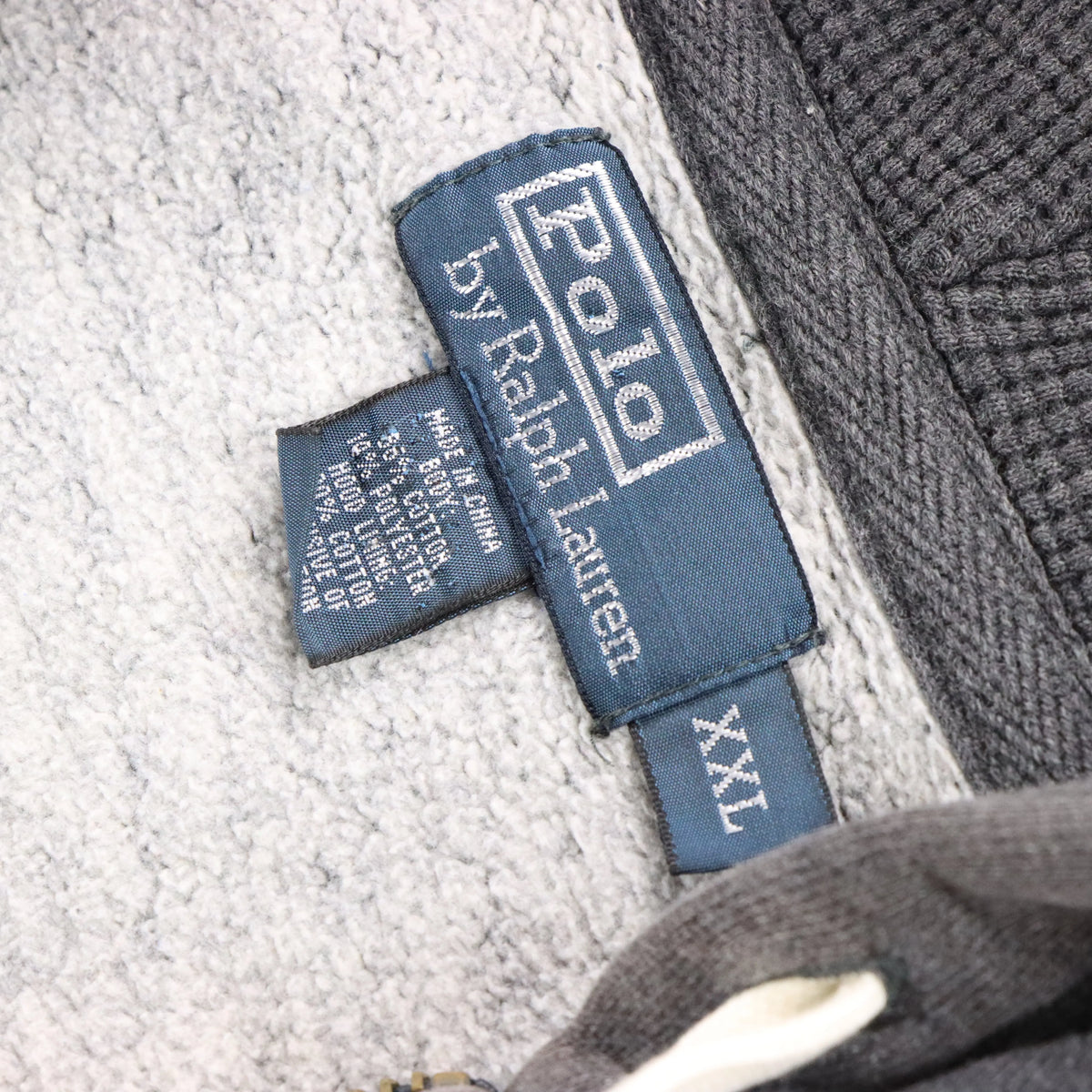 Vintage POLO RALPH LAUREN Grey & Red Zip Up Hooded Sweatshirt *Aubs Vintage Sole Melbourne
