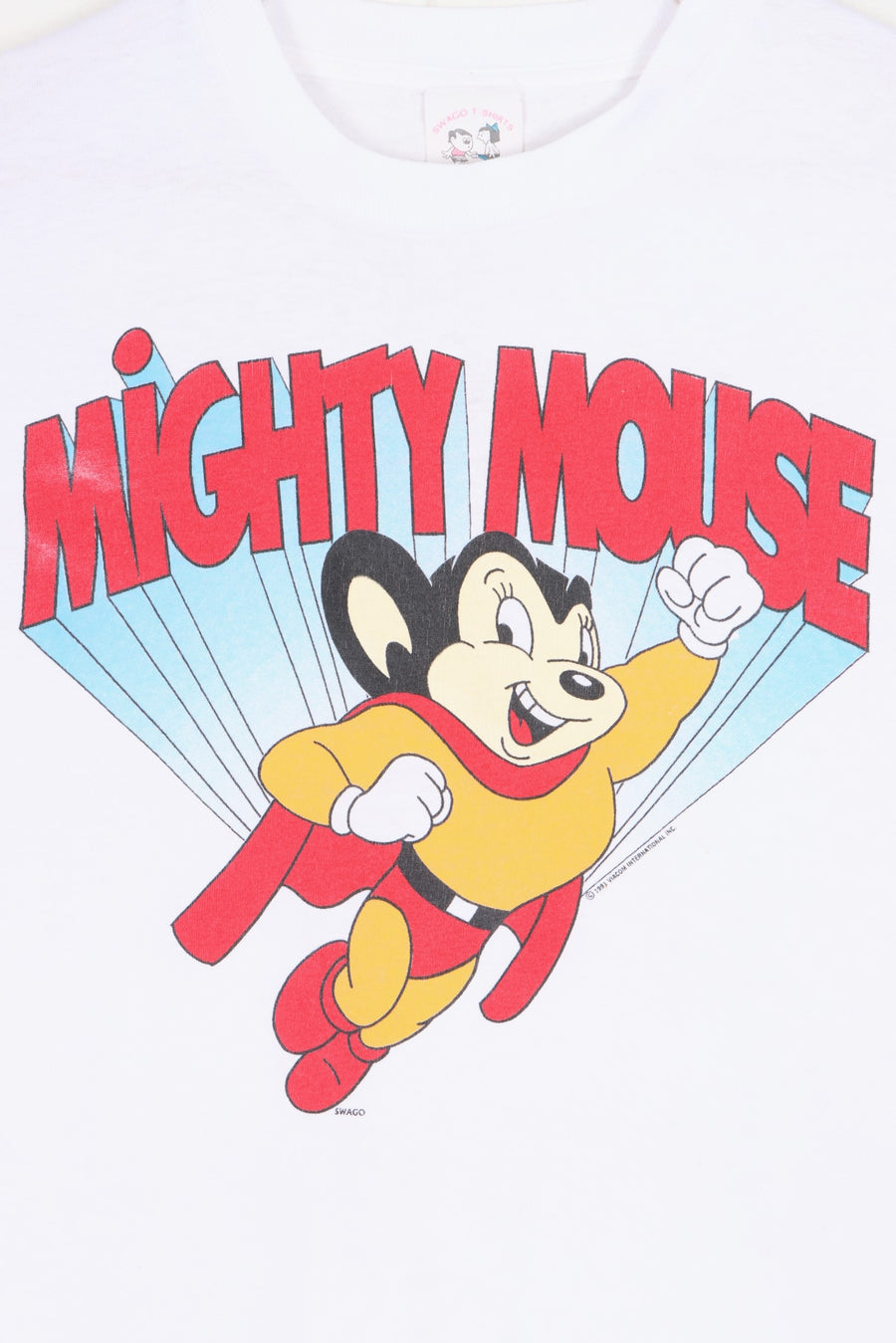 Vintage 1991 Mighty Mouse T-Shirt Single Stitch Swago Tee (L)