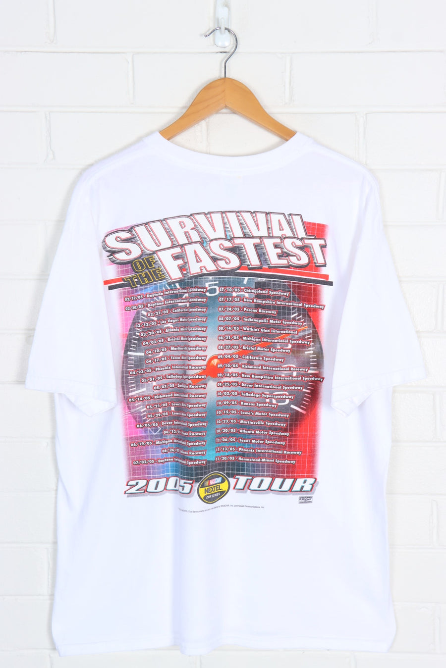 NASCAR 'Survival of the Fastest' Colourful Cup Series Racing Tee (XL)