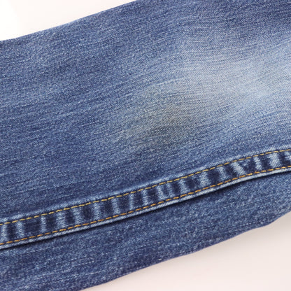 Vintage TRUE RELIGION 'Ricky' Felt Logo Patch USA Made Blue Straight Leg Jeans (30) ***COCO Vintage Sole Melbourne