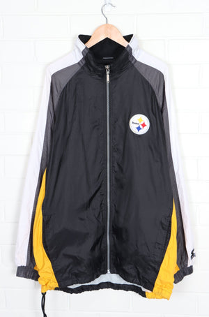 NFL Pittsburgh Steelers Colour Block Windbreaker Jacket Korea Made (XL)