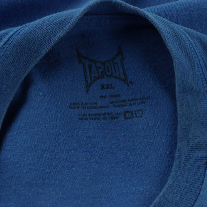 TAPOUT Y2K 'To Quit Does Not Exist' Fist Punch Graphic Blue T-Shirt (XXL)