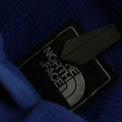 THE NORTH FACE Embroidered Logo Blue & Grey Fleece Zip Up Jacket (XL)