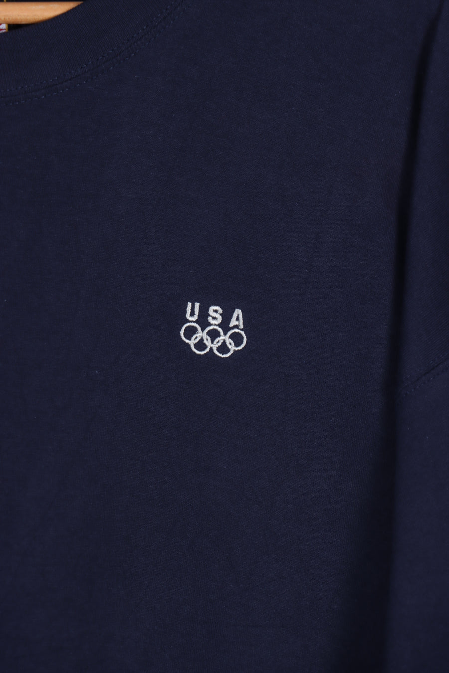USA Olympic Team Embroidered Rings JC USA Made Tee (XXL)
