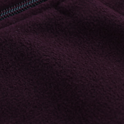 ADIDAS Embroidered Logo Fleece Maroon & Black Zip Up Jacket (M)