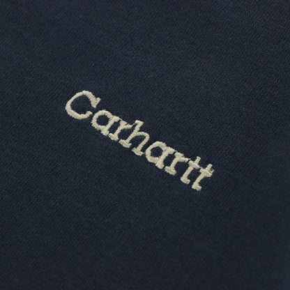 CARHARTT Embroidered Logo Navy & White 50/50 Sweatshirt (L)