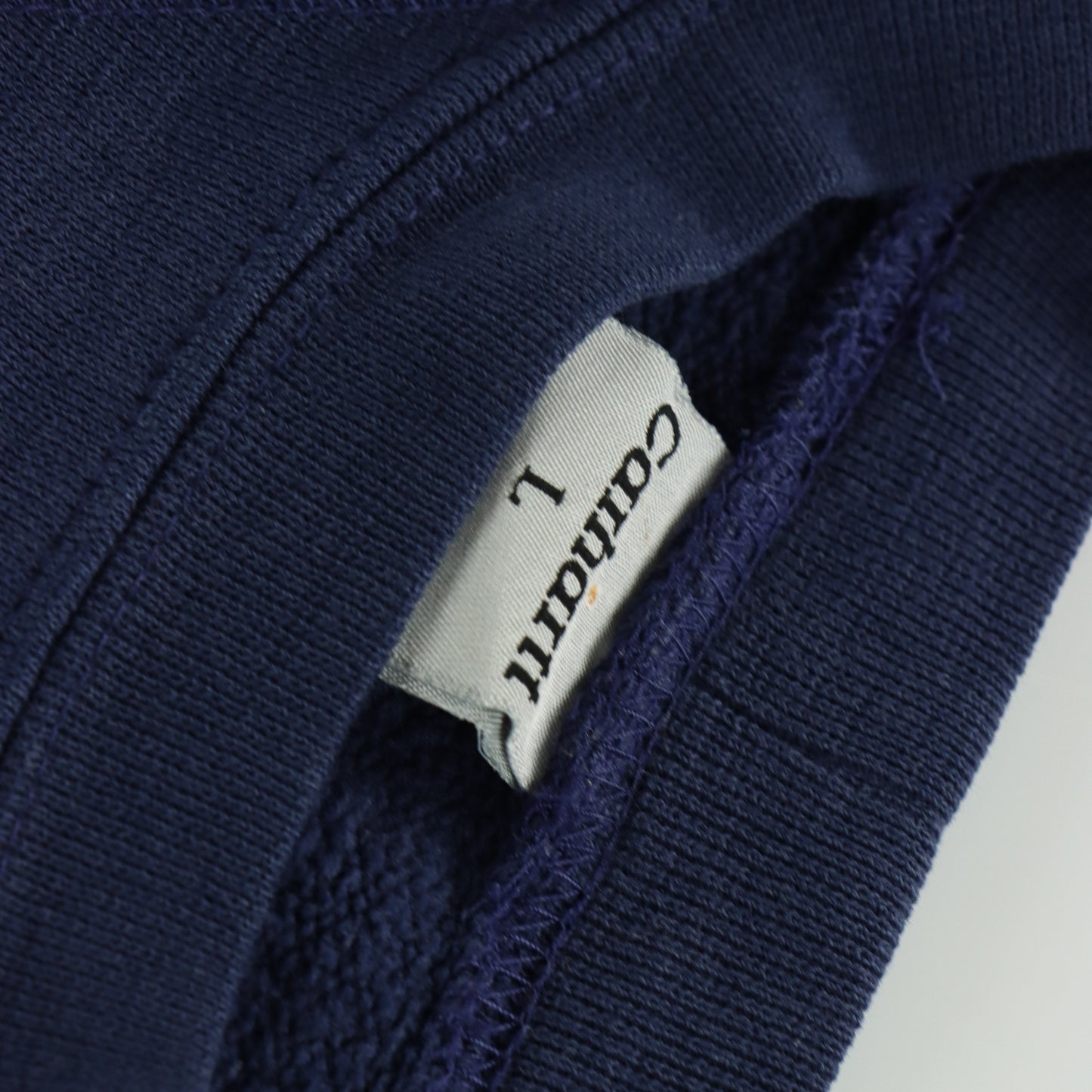 CARHARTT Embroidered Logo Navy & White 50/50 Sweatshirt (L)