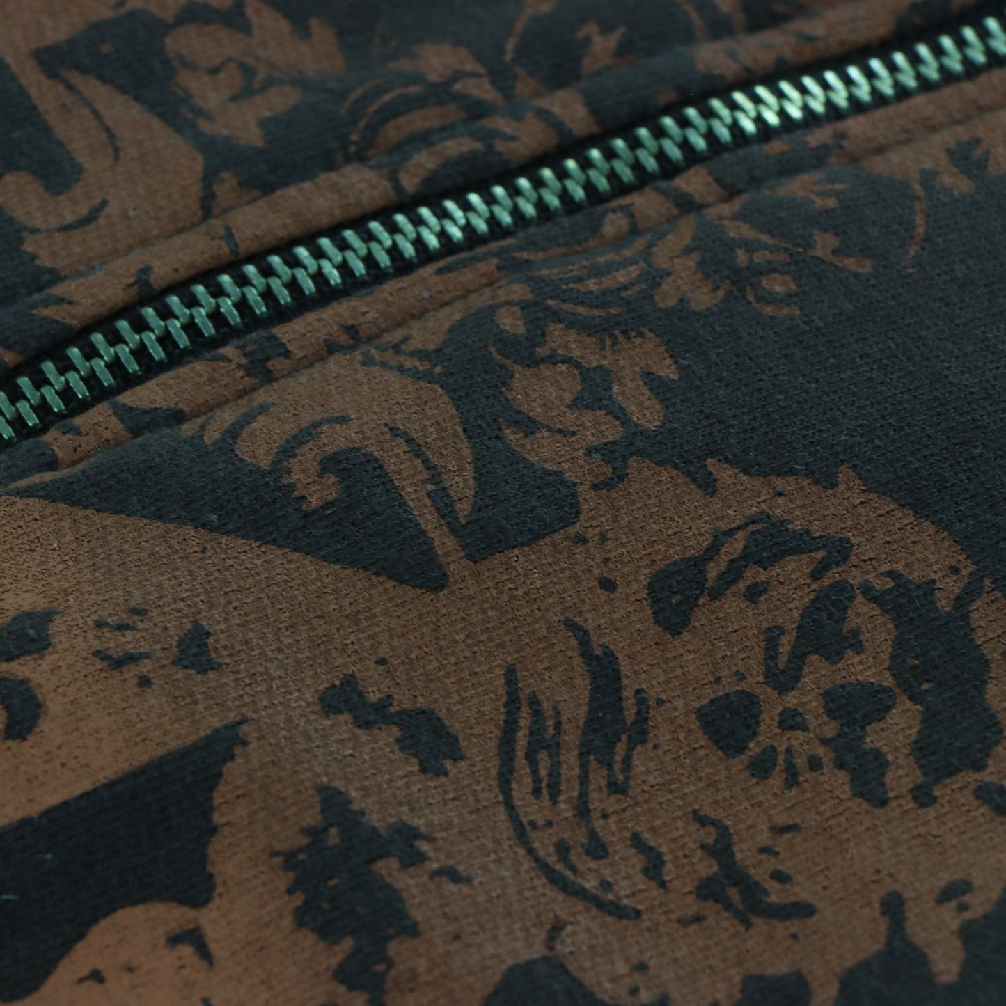 GUESS Y2K Grunge Brown Two-Tone Zip Up Jacket (M-L)