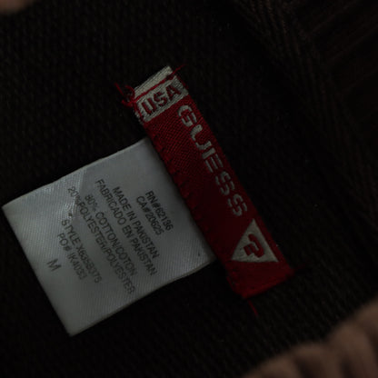 GUESS Y2K Grunge Brown Two-Tone Zip Up Jacket (M-L)