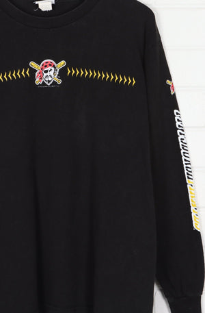 MLB Pittsburgh Pirates Multi Logo LEE Long Sleeve Tee (M-L)