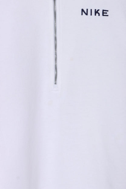 NIKE Spell Out Swoosh Logo 1/2 Zip Sweatshirt (XL)