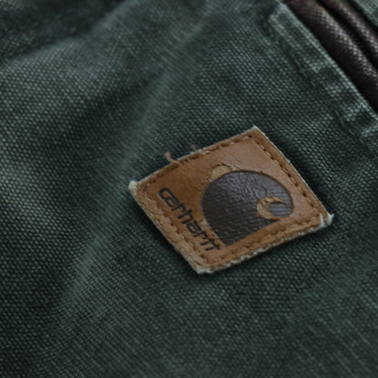 CARHARTT 'Detroit' YYJ97 MOS Khaki & Brown Canvas Jacket (XS-S)