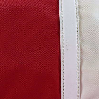 PRADA Italian Made Red & White Two-Way Nylon Bag Vintage Sole Melbourne