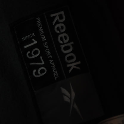 REEBOK Embroidered Spell Out Logo Maroon & Grey Zip Up Jacket (L)