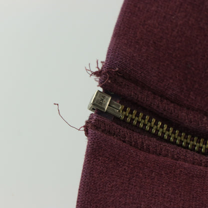 REEBOK Embroidered Spell Out Logo Maroon & Grey Zip Up Jacket (L)