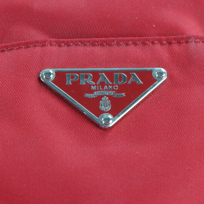 PRADA Italian Made Red & White Two-Way Nylon Bag Vintage Sole Melbourne