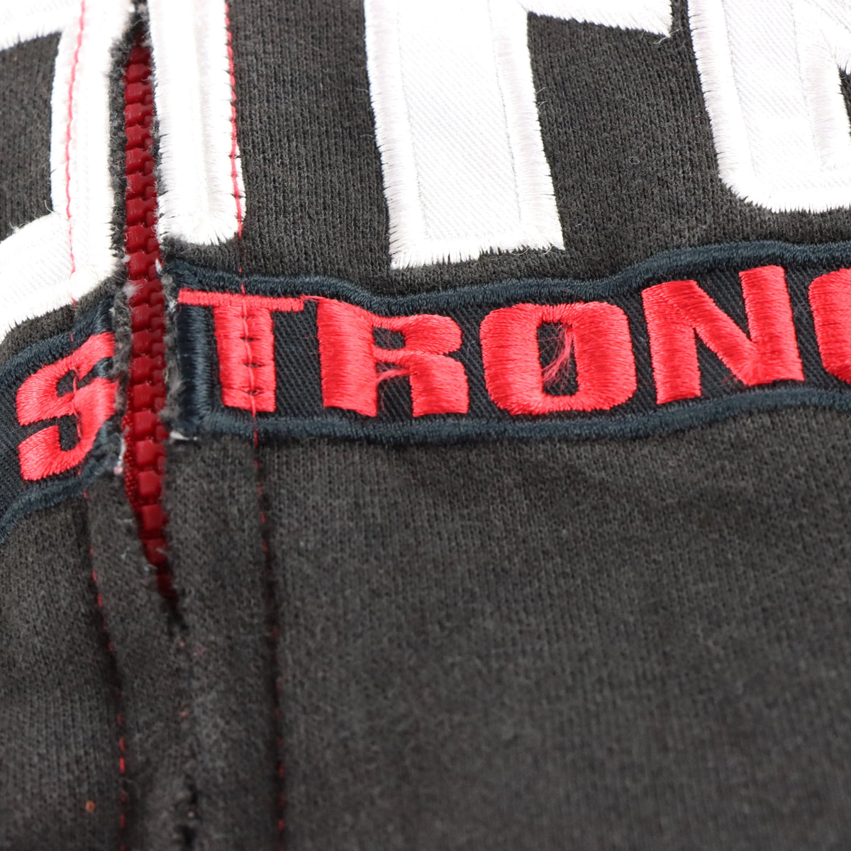 Vintage TAPOUT Moto Embroidered "Ride Strong" Black & Red Hoodie Sweatshirt (L) ***COCO Vintage Sole Melbourne