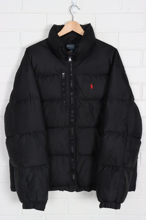POLO RALPH LAUREN Red Embroidered Puffer Jacket (XXL)