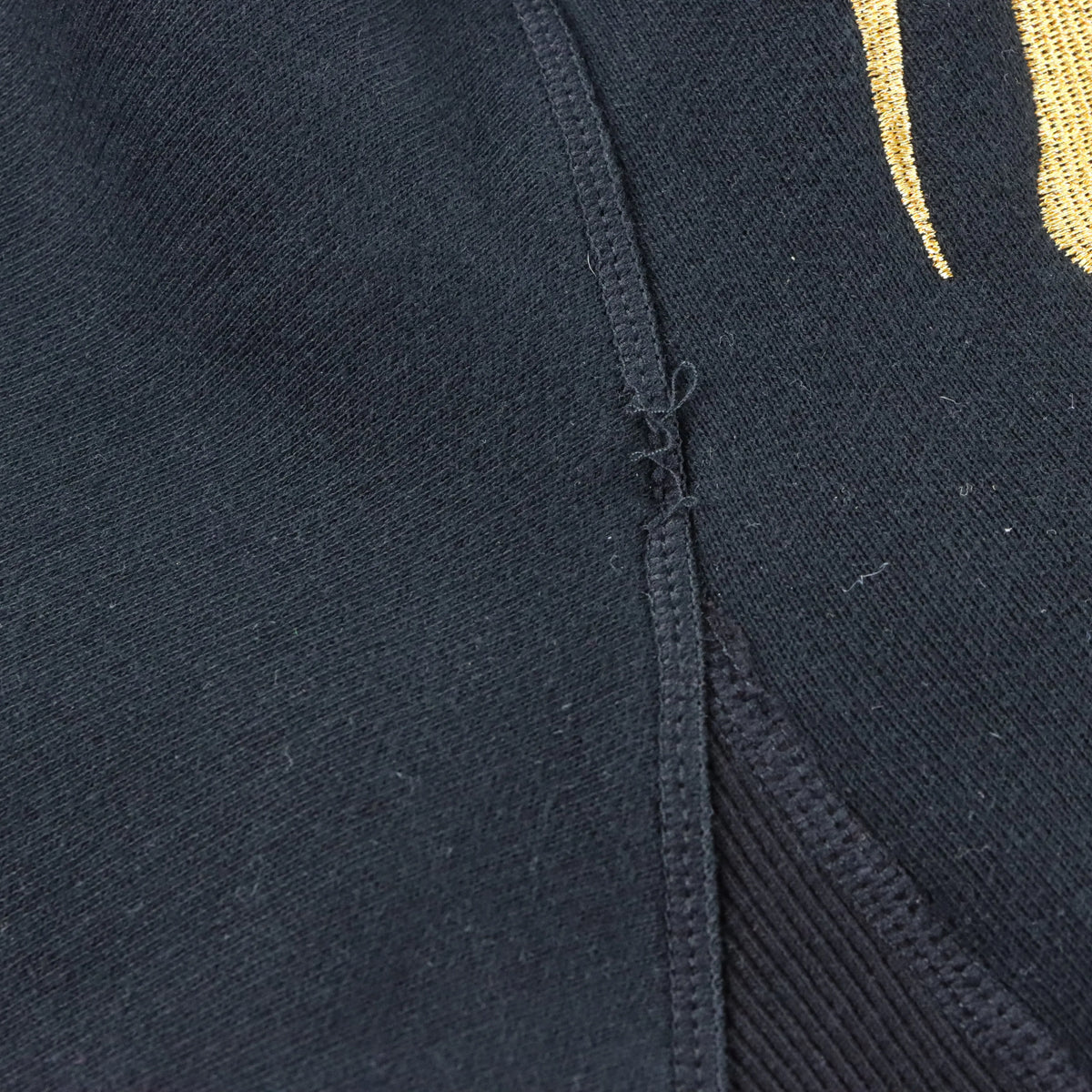 REVENGE Gold Embroidered Spell Out Logo Black Hoodie Sweatshirt (L) ***COCO Vintage Sole Melbourne