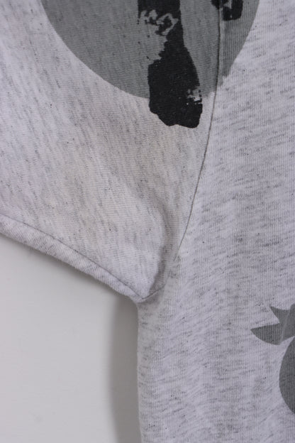 90s Disney Mickey Mouse Shadow Graphic Single Stitch Grey T-Shirt (L)