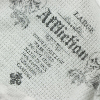 AFFLICTION Y2K Grunge USA Made Grey Long Sleeve Tee (L)