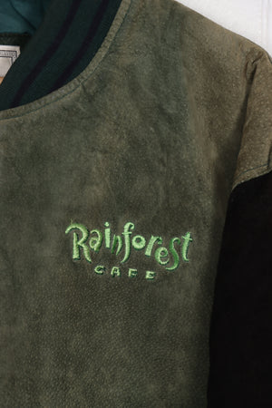 Rainforest Cafe Orlando Green & Black Leather Jacket (XXL-XXXL)