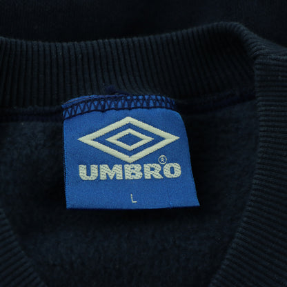 UMBRO 'Pro Training' Double Sided Embroidered Logo Navy Sweatshirt (M-L)