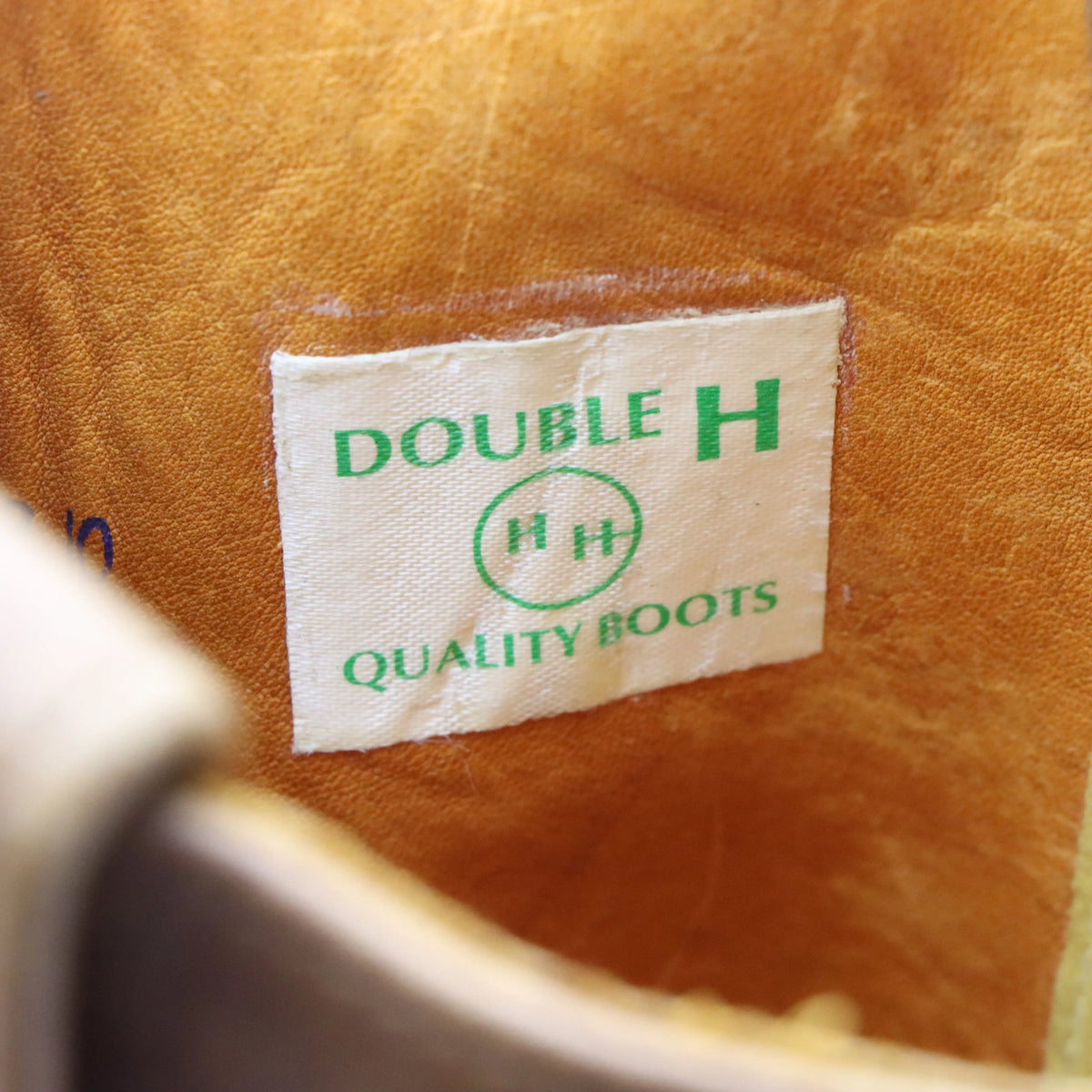 Vintage DOUBLE H 'The Banana Boot'  Frye Campus Style Tan Leather Boots (9D) *Aubs Vintage Sole Melbourne