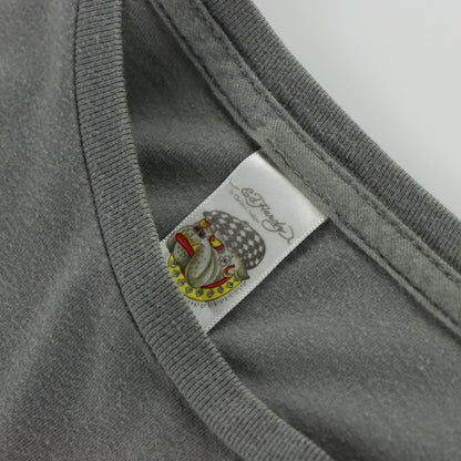 ED HARDY Y2K Embellished Snake Top Hat USA Made Purple Tee (M)