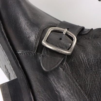 Vintage FRYE Veronica Short Buckle Biker Black & Silver Boots (Women's 6 )*Aubs Vintage Sole Melbourne