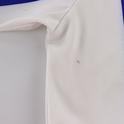 NIKE Blue & White Stripe Embroidered Swoosh Sports Jersey (XXL) ***COCO Vintage Sole Melbourne