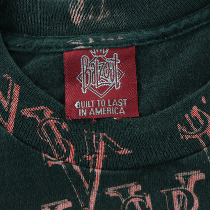 Vintage 1992 Embroidered Stevie Ray Vaughan All Over Print T-Shirt USA Made (XL-XXL)