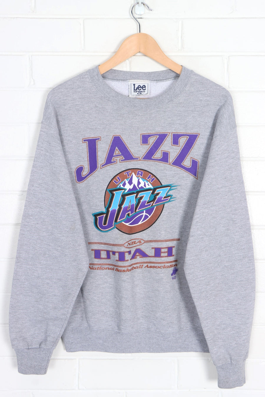 NBA Utah Jazz 90s Big Logo Sweatshirt USA Made (S-M)